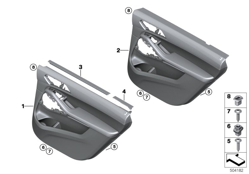 Genuine BMW 51429474271 G07 Door Trim Panel, Rear, Left COFFEE (Inc. X7) | ML Performance UK UK Car Parts