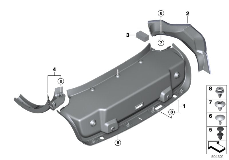 Genuine BMW 51499481284 F92 G15 Support, Trim, Water Channel Z-ABSTÜTZUNG (Inc. 840iX, 840i & M8) | ML Performance UK UK Car Parts