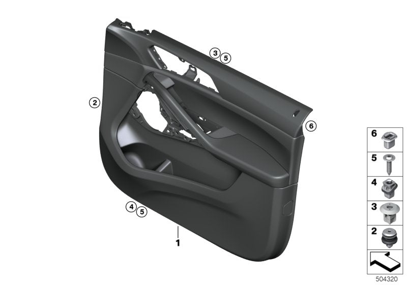 Genuine BMW 51419474008 G06 Door Trim Panel, Front Right ELFENBEINWEISS (Inc. X6) | ML Performance UK UK Car Parts