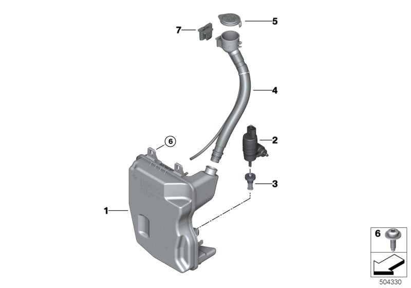 Genuine BMW 67127298309 G21 G20 G02 Wash Pump/Fluid Container (Inc. X4 30iX, Z4 20i & M340iX) | ML Performance UK UK Car Parts