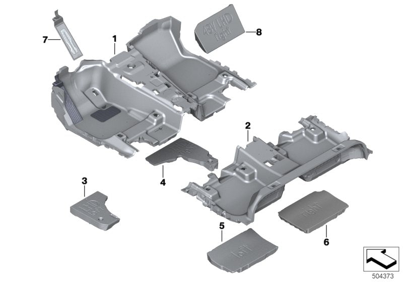 Genuine BMW 51477481884 G01 G02 Floor TriCover, Front ANTHRAZIT (Inc. X3 20dX & X4) | ML Performance UK UK Car Parts