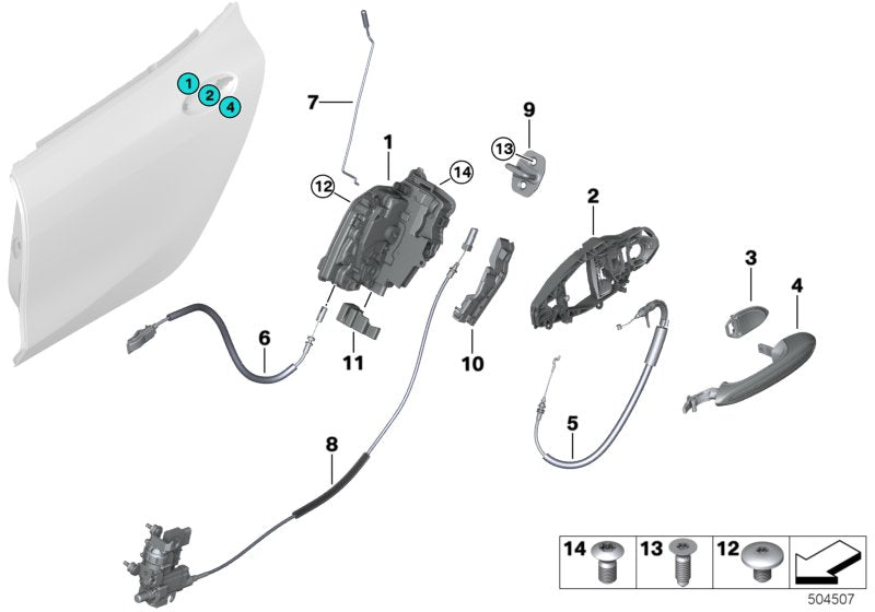 Genuine BMW 51227450414 F93 G16 Automatic Soft Closing, Right SCA (Inc. 840iX, 840i & M850iX) | ML Performance UK UK Car Parts