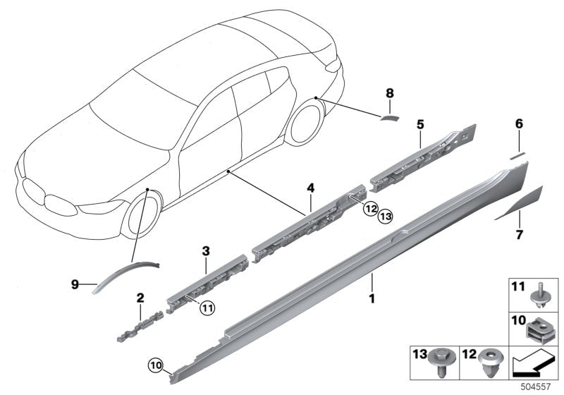 Genuine BMW 51127493653 G16 Left Protection Foil (Inc. 840dX, 840i & 840iX) | ML Performance UK UK Car Parts