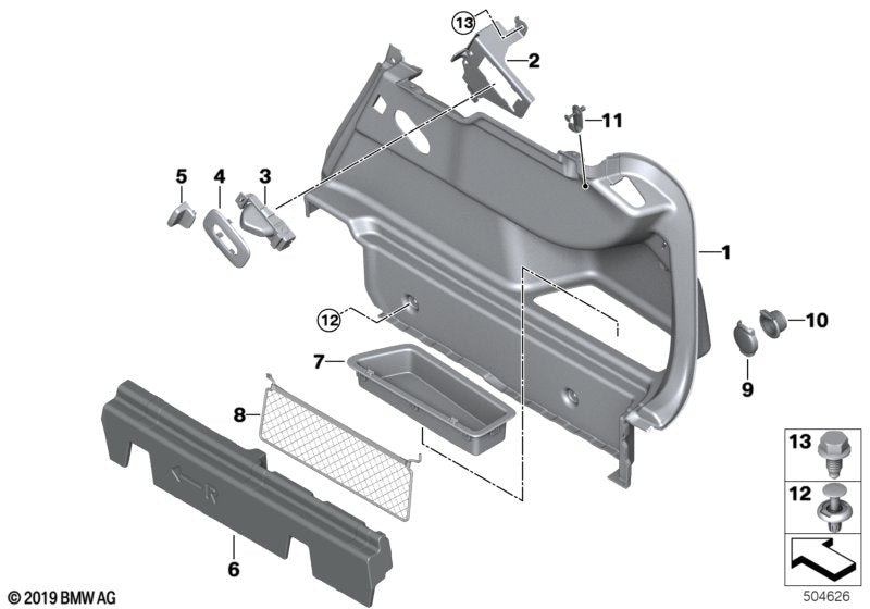 Genuine BMW 51477911777 F44 Trunk Room Net (Inc. 228iX, 220d & M235iX) | ML Performance UK UK Car Parts