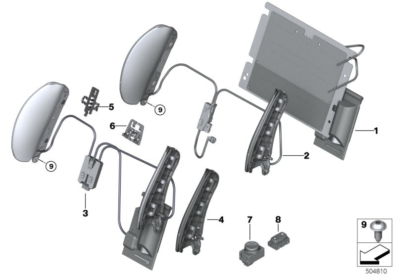 Genuine BMW 52108811892 F40 Carrier Plate, Right (Inc. 120dX, 118i & M135iX) | ML Performance UK UK Car Parts