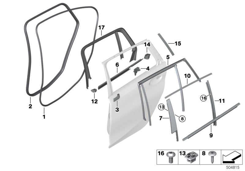 Genuine BMW 51427939715 G21 Cover, Window Frame, Rear Left (Inc. 330i, 320dX & M340iX) | ML Performance UK UK Car Parts