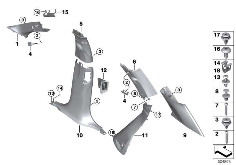 Genuine BMW 51438092631 G05 D-Pillar Trim Panel, Speaker, Top Left SCHWARZ (Inc. X5) | ML Performance UK UK Car Parts