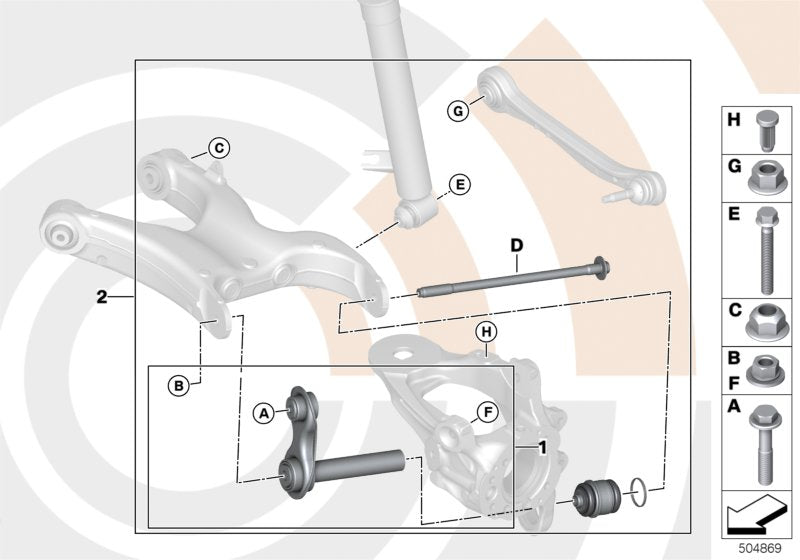 Genuine BMW 33322475049 F15 F16 Repair Kit Integral Link VALUE LINE (Inc. X6 40dX & X5) | ML Performance UK UK Car Parts