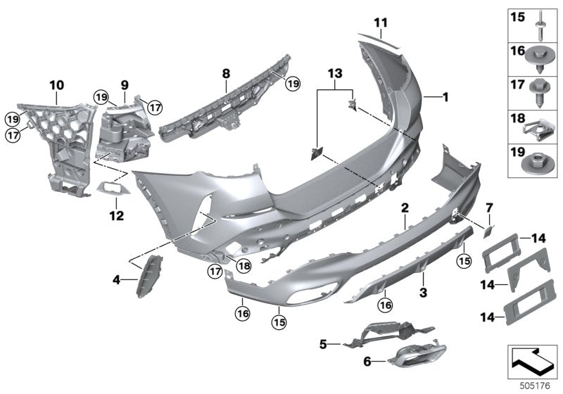 Genuine BMW 51128099247 G06 Bracket Pdc Exterior, Left Primed MSP (Inc. X6) | ML Performance UK UK Car Parts