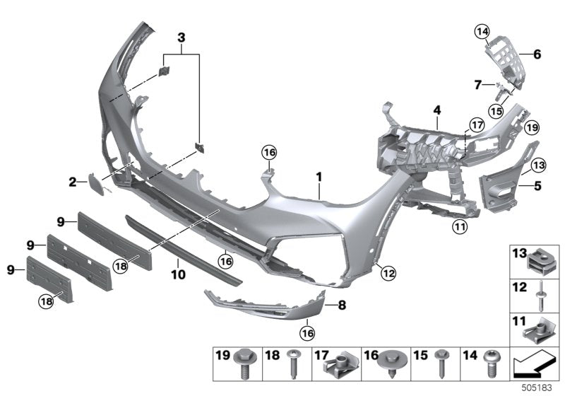 Genuine BMW 51119463095 G06 Set Of Mounts, Front Pdc / Pma Sensor (Inc. X6) | ML Performance UK UK Car Parts