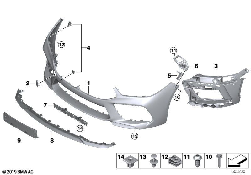 Genuine BMW 51118070762 F93 F92 F91 Insert, Bumper Front Right -M- (Inc. M8) | ML Performance UK UK Car Parts