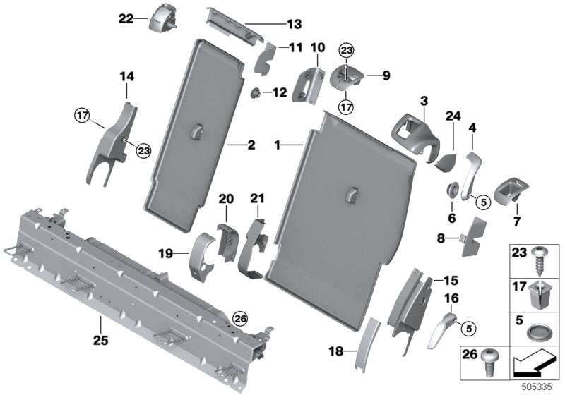 Genuine BMW 52207352522 F15 F16 Cover, Belt Outlet ELFENBEINWEISS (Inc. X5) | ML Performance UK UK Car Parts