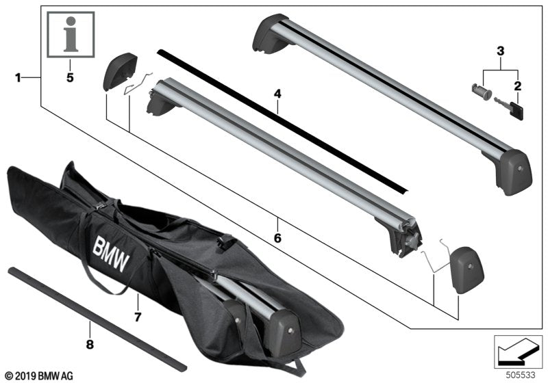 Genuine BMW 82712457814 G06 Railing Carrier G06 (Inc. X6) | ML Performance UK UK Car Parts