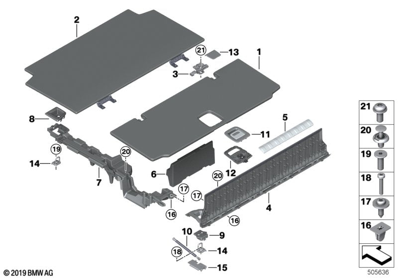 Genuine BMW 51477438238 G05 Pad, Side Member, Right (Inc. X5 45eX) | ML Performance UK UK Car Parts