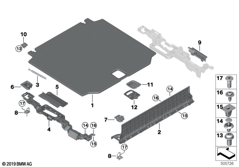 Genuine BMW 51477438235 G05 Pad, Side Member, Left (Inc. X5) | ML Performance UK UK Car Parts