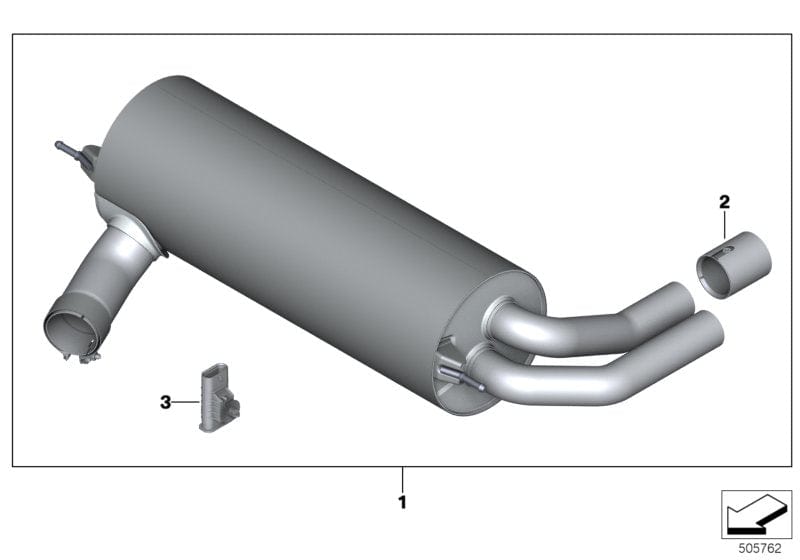 Genuine BMW 18302410797 F30 F36 F31 M Performance Muffler (Inc. 430iX, 330iX & 330i) | ML Performance UK Car Parts