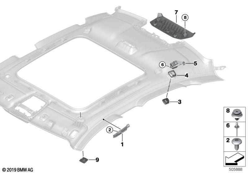 Genuine BMW 51167321756 F16 Clothes Hook OYSTER (Inc. 428iX, 440iX & 440i) | ML Performance UK UK Car Parts