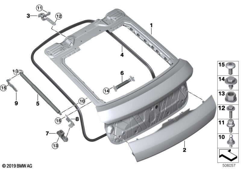 Genuine BMW 51247441959 G06 Stop, Trunk Lid, Left (Inc. X6) | ML Performance UK UK Car Parts