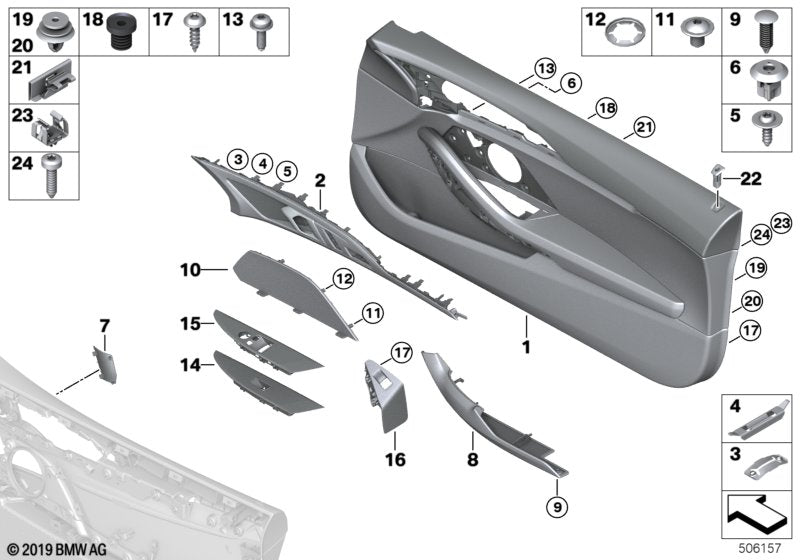 Genuine BMW 51416996171 G14 G16 G15 Cover Of Screw, Left COGNAC (Inc. 840dX, 840i & M850iX) | ML Performance UK UK Car Parts