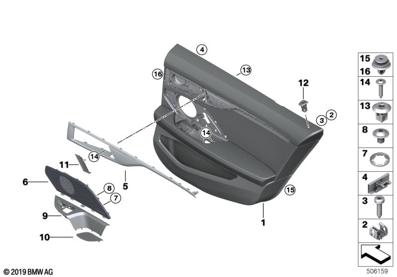 Genuine BMW 51429872035 G16 Door Trim Panel, Rear, Left SCHWARZ (Inc. 840dX, 840i & 840iX) | ML Performance UK UK Car Parts