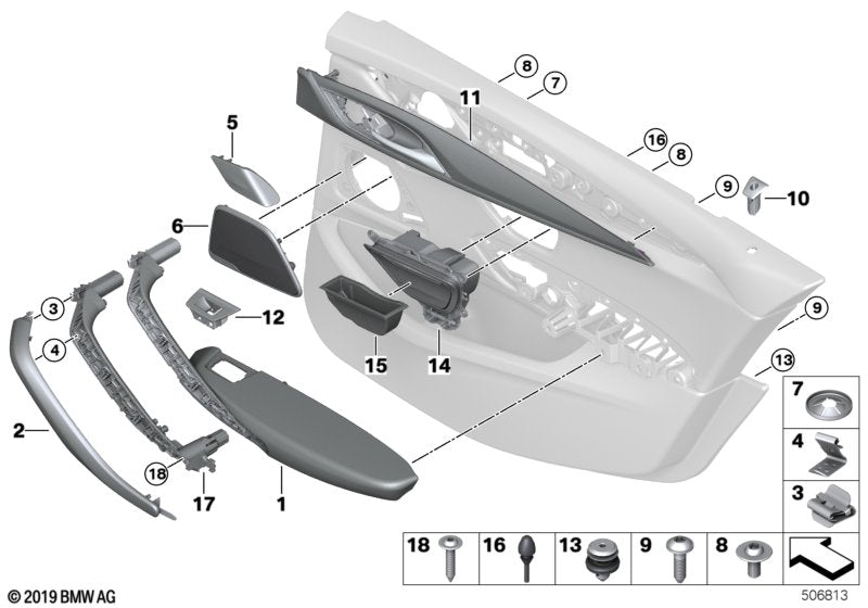 Genuine BMW 51418072587 F90 TriCover, Pull Strap, Left SCHWARZ (Inc. M5) | ML Performance UK UK Car Parts