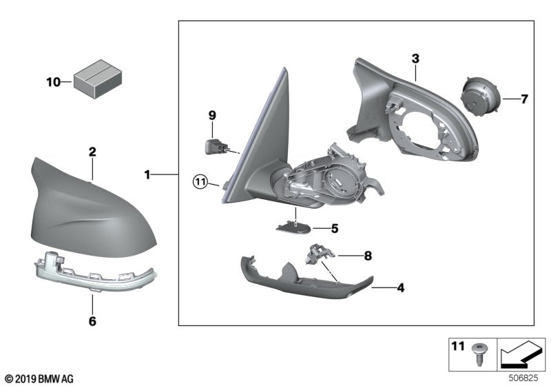 Genuine BMW 51168097351 Cover Cap, Primed, Left (Inc. X3 M & X4 M) | ML Performance UK UK Car Parts