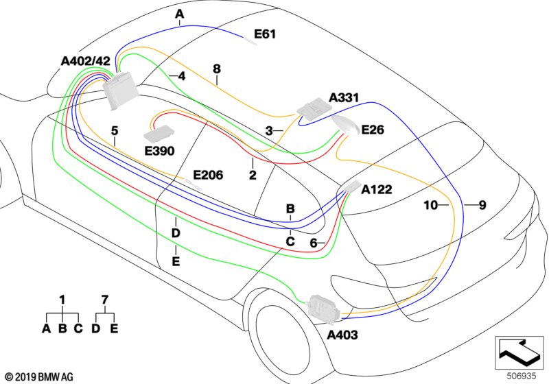 Genuine BMW 61119836544 F44 Antenna Line, Telephone L= 4326mm (Inc. 220d, M235iX & 218i) | ML Performance UK UK Car Parts