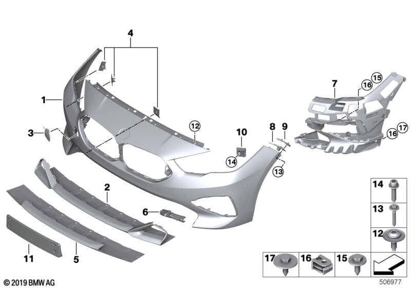 Genuine BMW 51117475273 F44 Guide Bumper, Left Lower (Inc. 228iX, 220d & M235iX) | ML Performance UK UK Car Parts