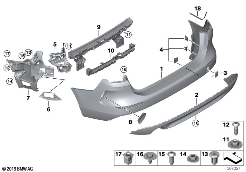 Genuine BMW 51127477434 F44 Mount For Contactless Opening Tailgate (Inc. 228iX, 220d & 218i) | ML Performance UK UK Car Parts