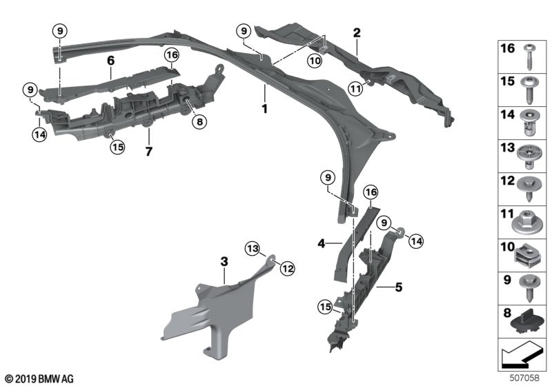 Genuine BMW 61136991214 G20 G21 Firewall, Lower Section, Left LHD (Inc. 318d, 330d & 320i 1.6) | ML Performance UK UK Car Parts