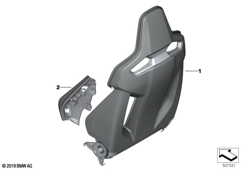 Genuine BMW 52108745527 F93 Cushion Holder, Left (Inc. M8) | ML Performance UK UK Car Parts