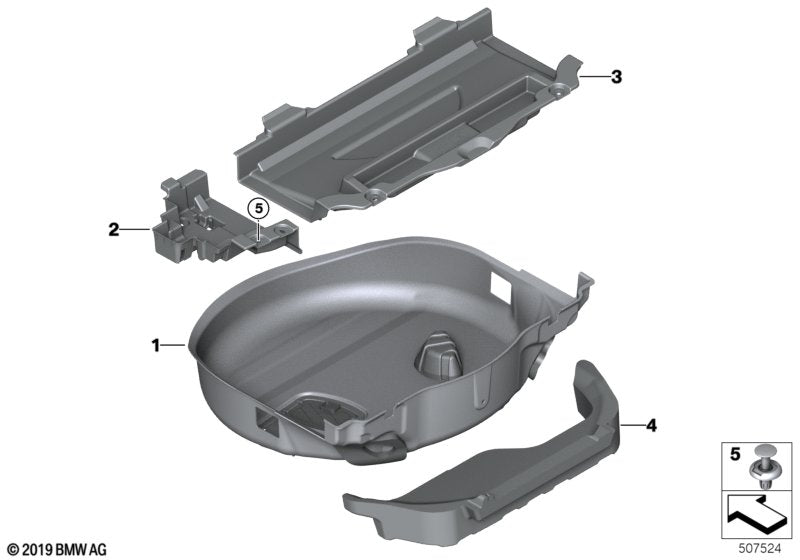 Genuine BMW 51477943341 G07 Trunk Tub Left (Inc. X7) | ML Performance UK UK Car Parts