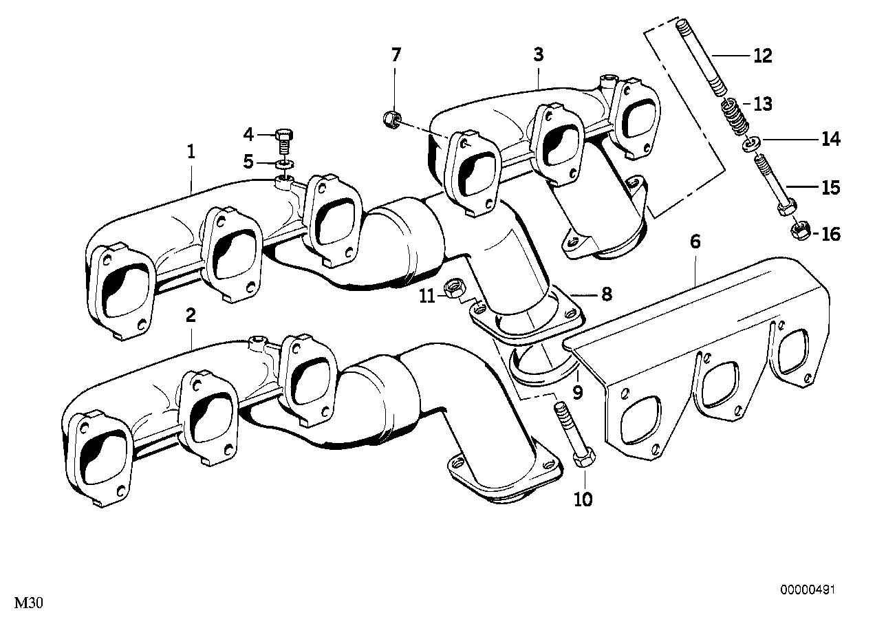 Genuine BMW 11621716884 E24 E28 E34 Stud Bolt M8X95 (Inc. 535i, 730iL & 530i) | ML Performance UK UK Car Parts