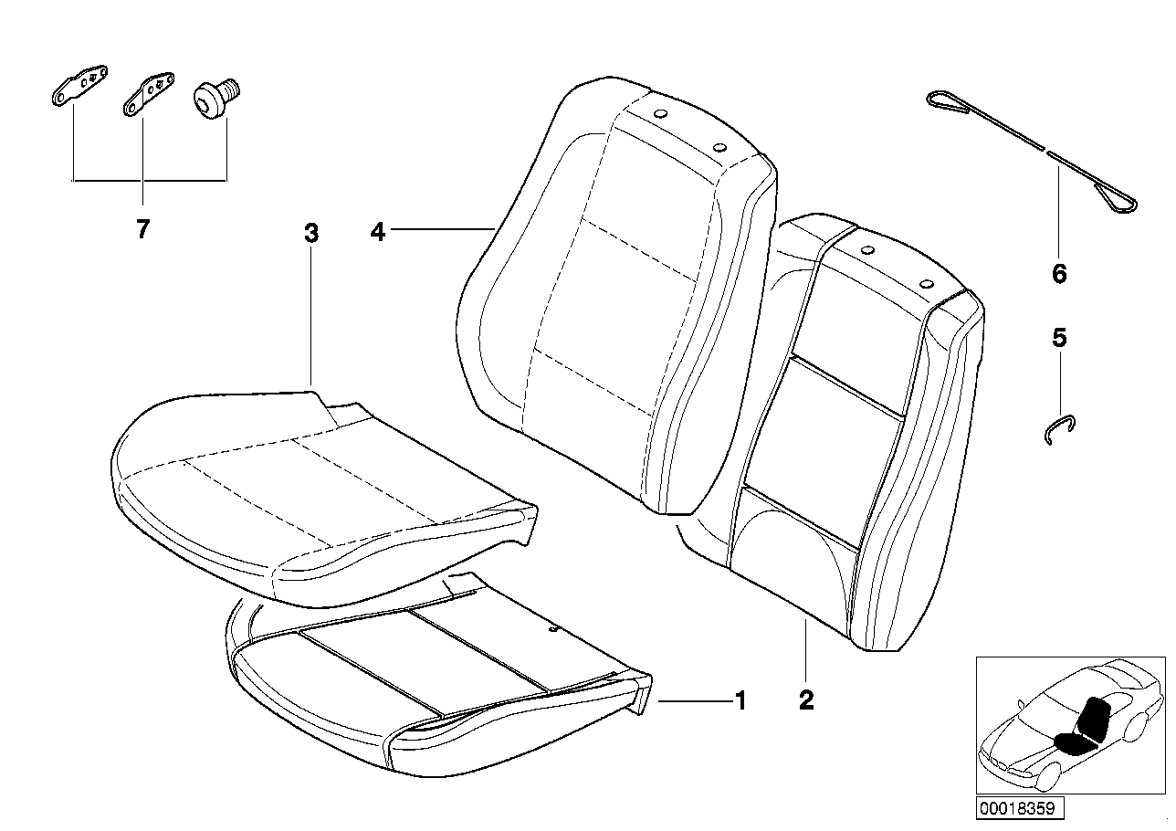 Genuine BMW 52103421899 E83 Cover Backrest, Imitation Leather SANDBEIGE (Inc. X3) | ML Performance UK UK Car Parts