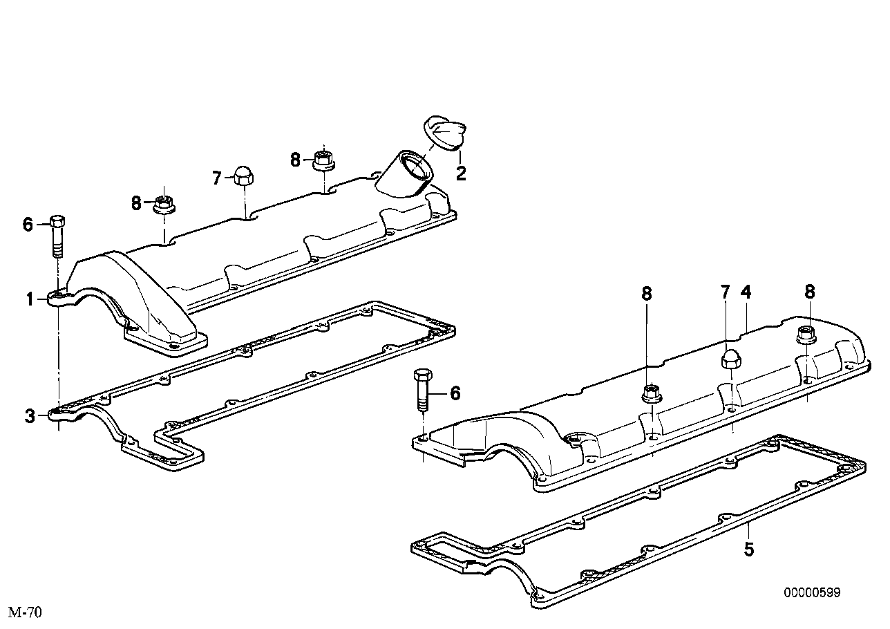 Genuine BMW 11121720338 E32 Rocker Box Cover Right (Inc. 750i, 750iL & 750iLS) | ML Performance UK UK Car Parts