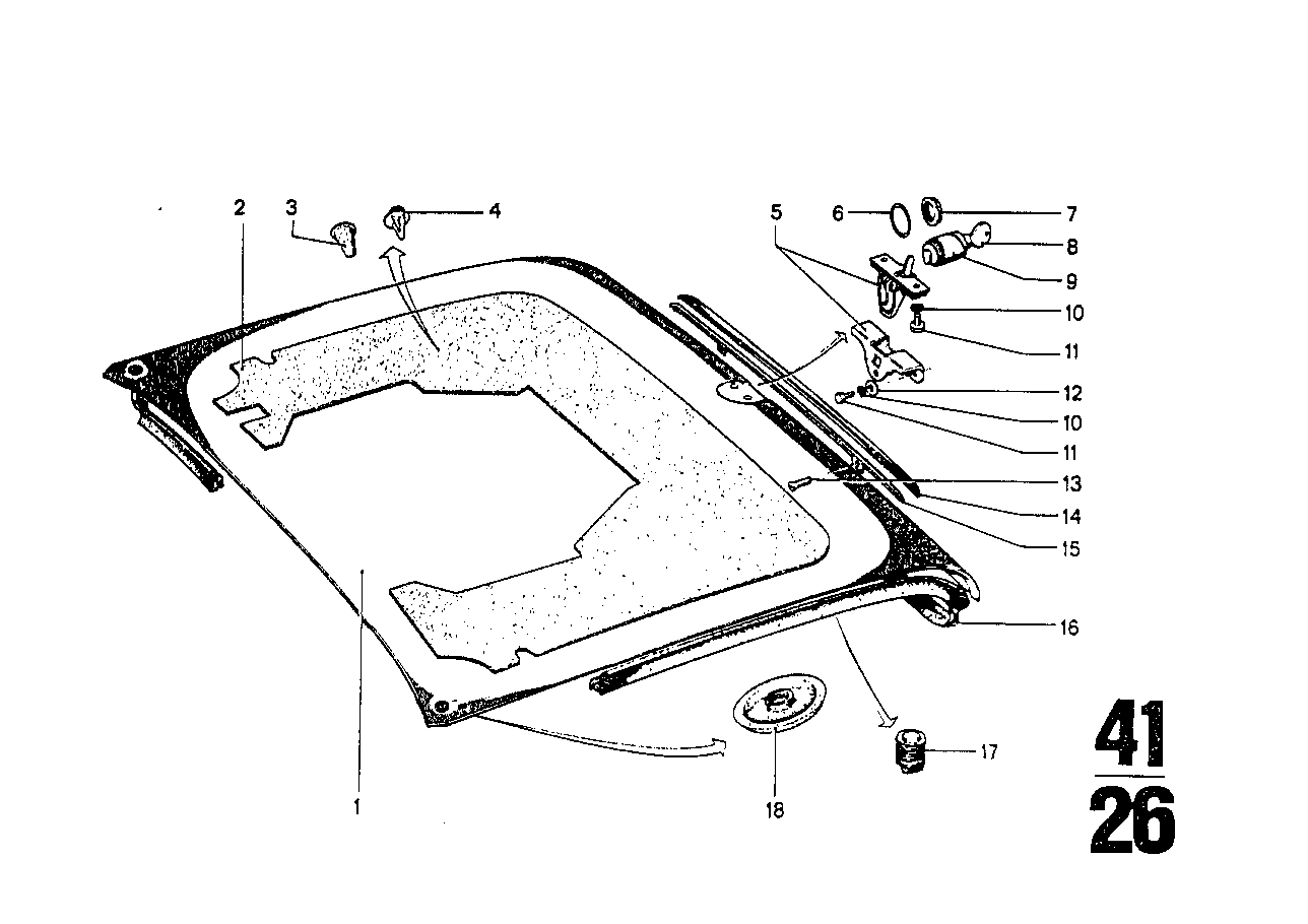 Genuine BMW 51241801453 Catch With Key (Inc. 3.0S, 2500 & 3.0Si) | ML Performance UK UK Car Parts