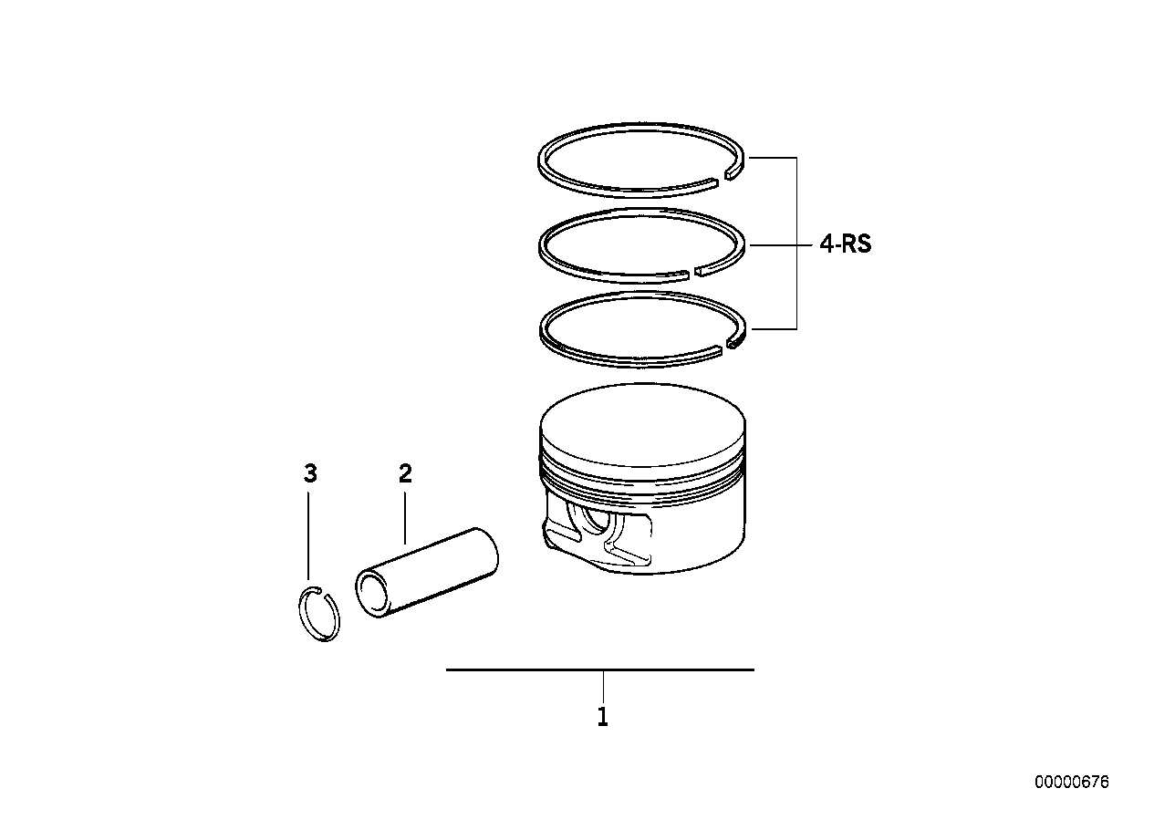 Genuine BMW 11259071606 E39 E53 E38 Alusil Piston Rings Repair Kit (Inc. 740i, X5 4.4i & 740iL)