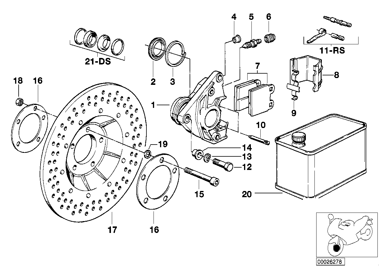 Genuine BMW 34112301359 Repair Kit, Brake Pads ATE (Inc. R65LS, R65 & R65T) | ML Performance UK UK Car Parts