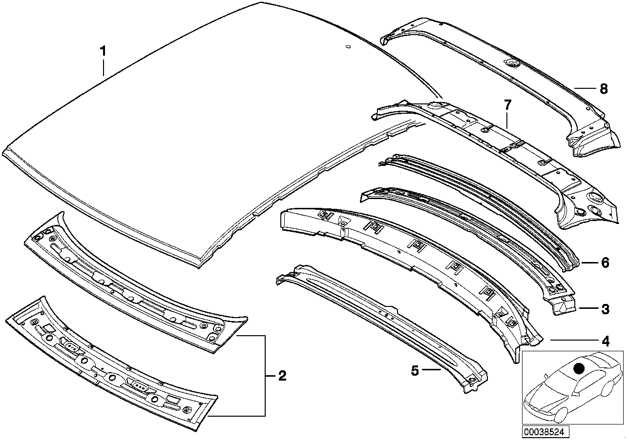 Genuine BMW 41328228246 E46 Upper Apron (Inc. 330i, 316i 1.6 & 330d) | ML Performance UK UK Car Parts