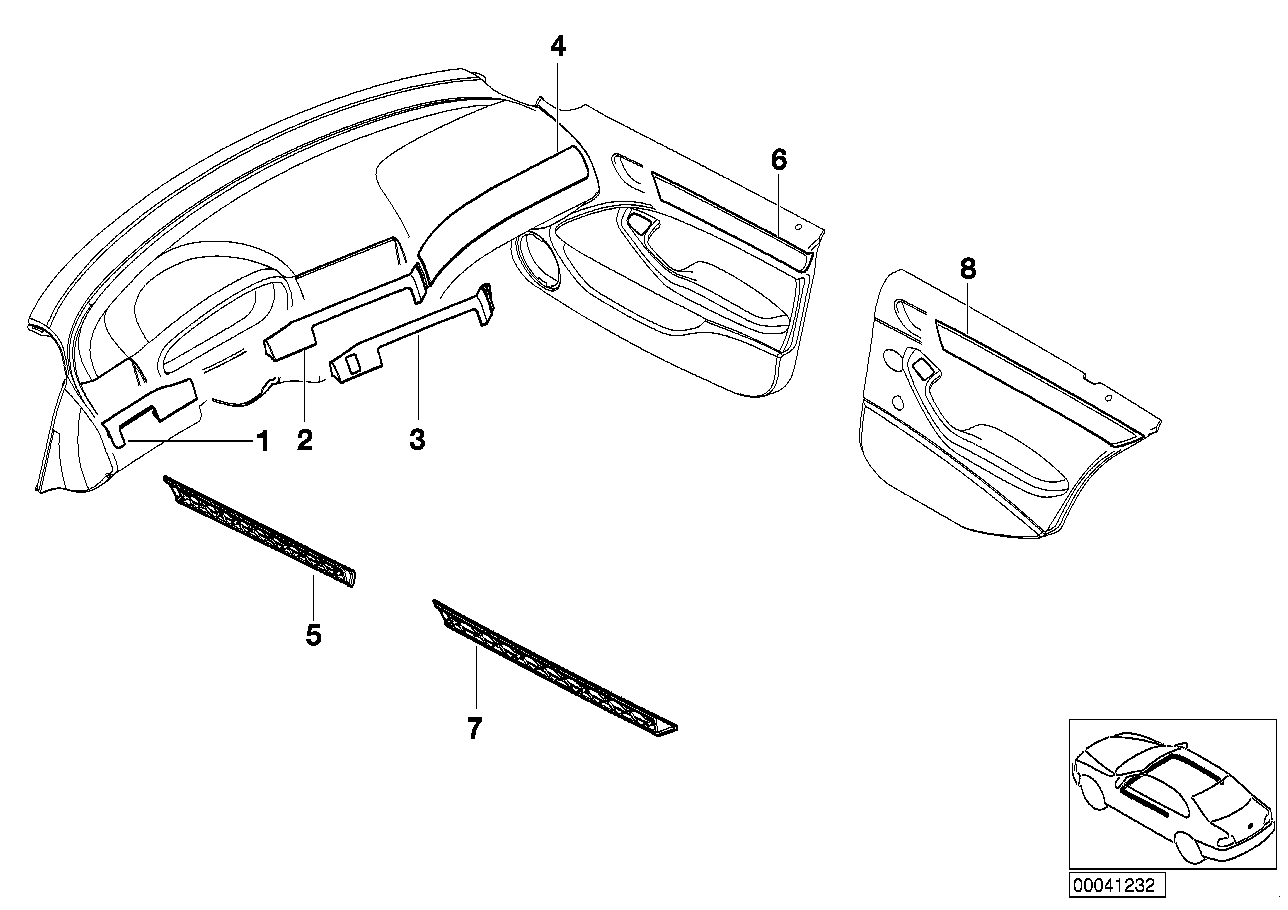 Genuine BMW 51457904029 E46 Decorative Strip, I-Panel, Center Primed (Inc. 318i, 330i & 320i) | ML Performance UK UK Car Parts