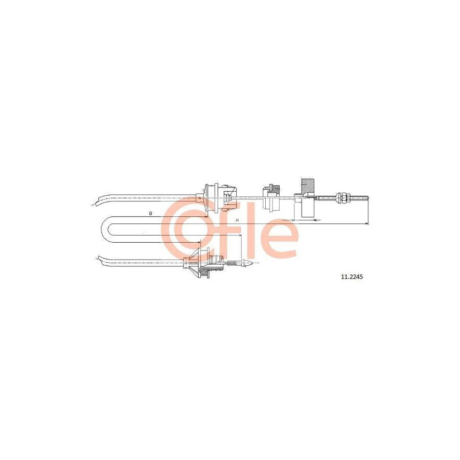 Cofle 92.11.2245 Clutch Cable For Citroën Xantia