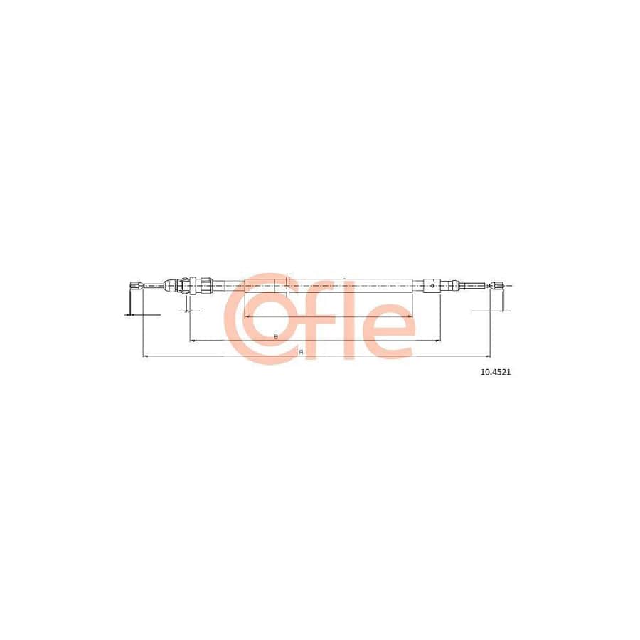 Cofle 10.4521 Hand Brake Cable For Citroën C3 I Hatchback (Fc, Fn)