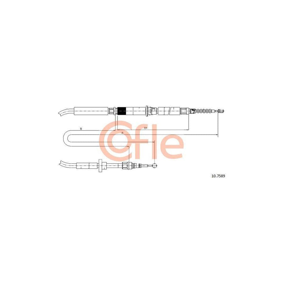 Cofle 92.10.7589 Hand Brake Cable