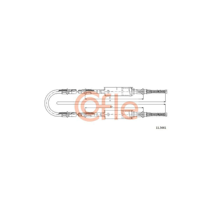 Cofle 92.11.5661 Hand Brake Cable For Ford Transit