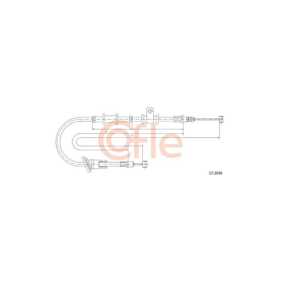 Cofle 17.2030 Hand Brake Cable For Mitsubishi Carisma