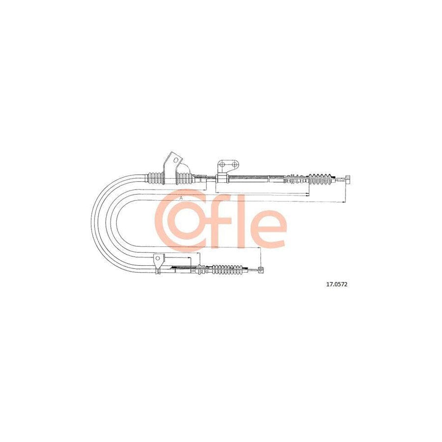 Cofle 17.0572 Hand Brake Cable For Mazda 626