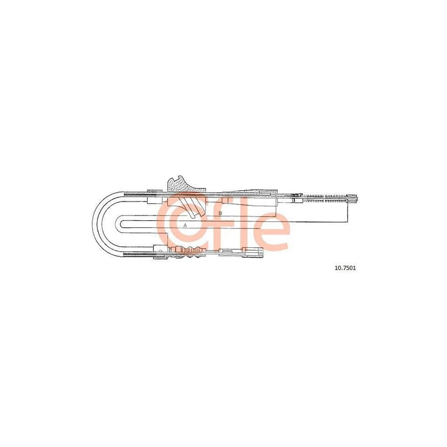 Cofle 10.7501 Hand Brake Cable