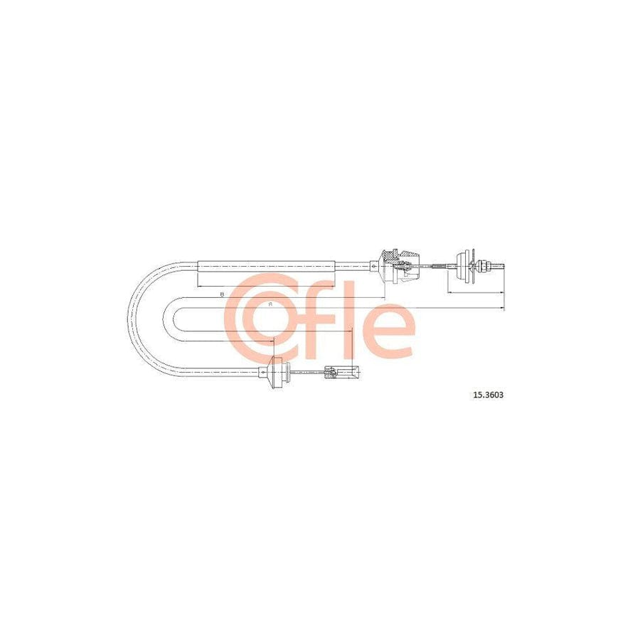 Cofle 15.3603 Clutch Cable For Peugeot 205