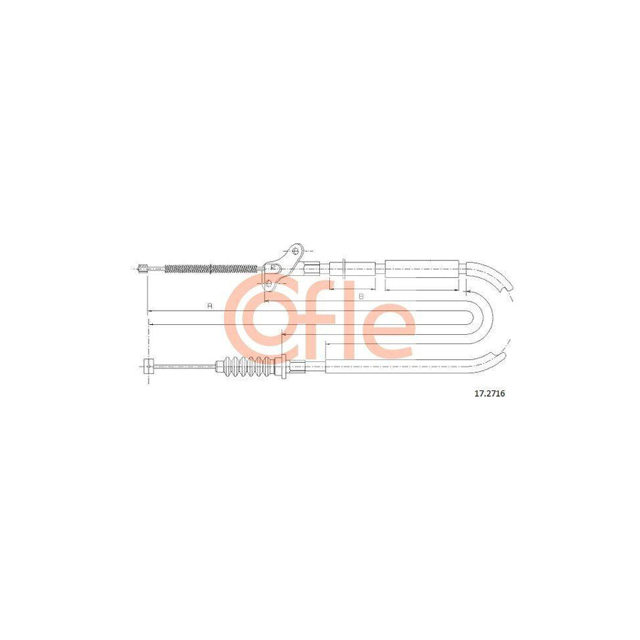 Cofle 17.2716 Hand Brake Cable For Isuzu Trooper