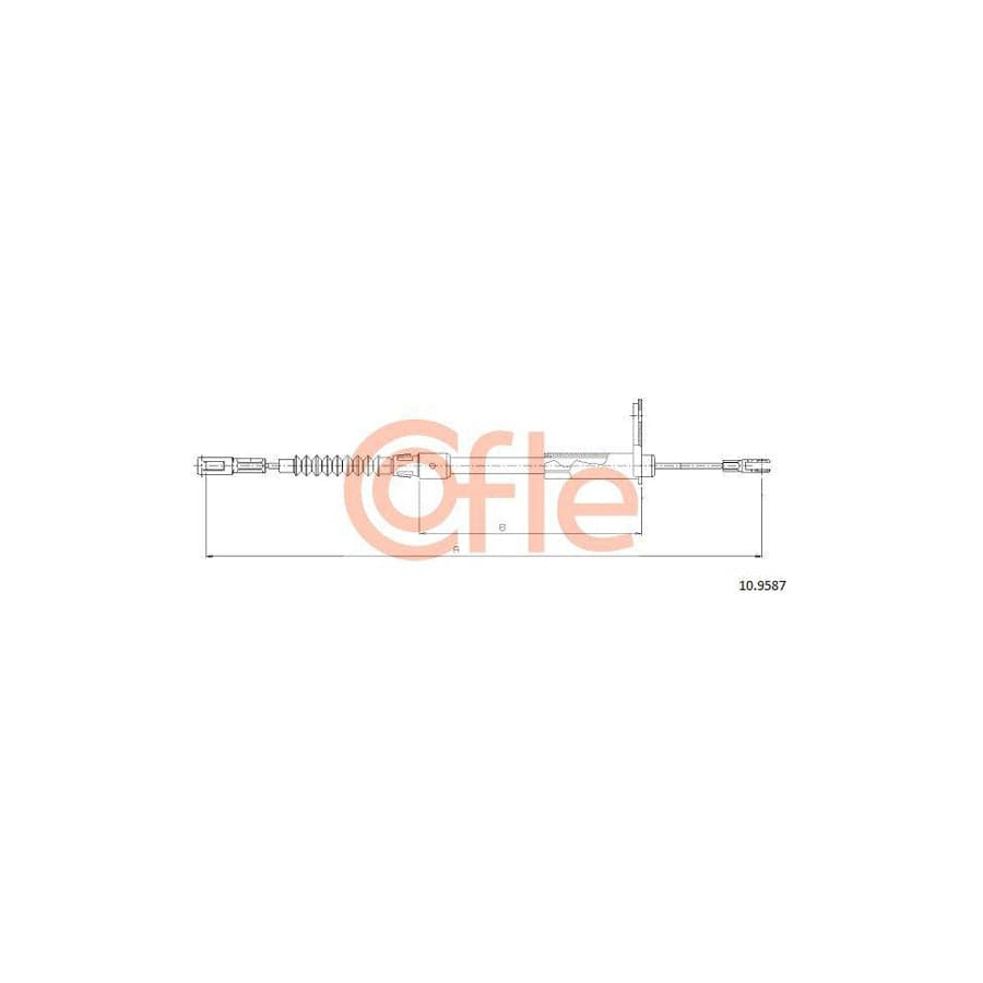 Cofle 92.10.9587 Hand Brake Cable Suitable For Mercedes-Benz S-Class